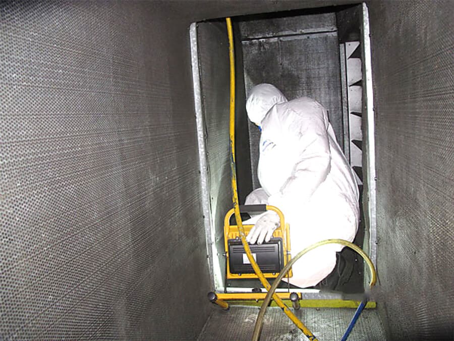 Removing construction dust